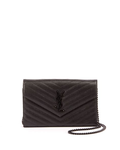 all black ysl wallet|YSL monogram wallet price.